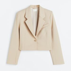 H&M Cream Cropped Blazer